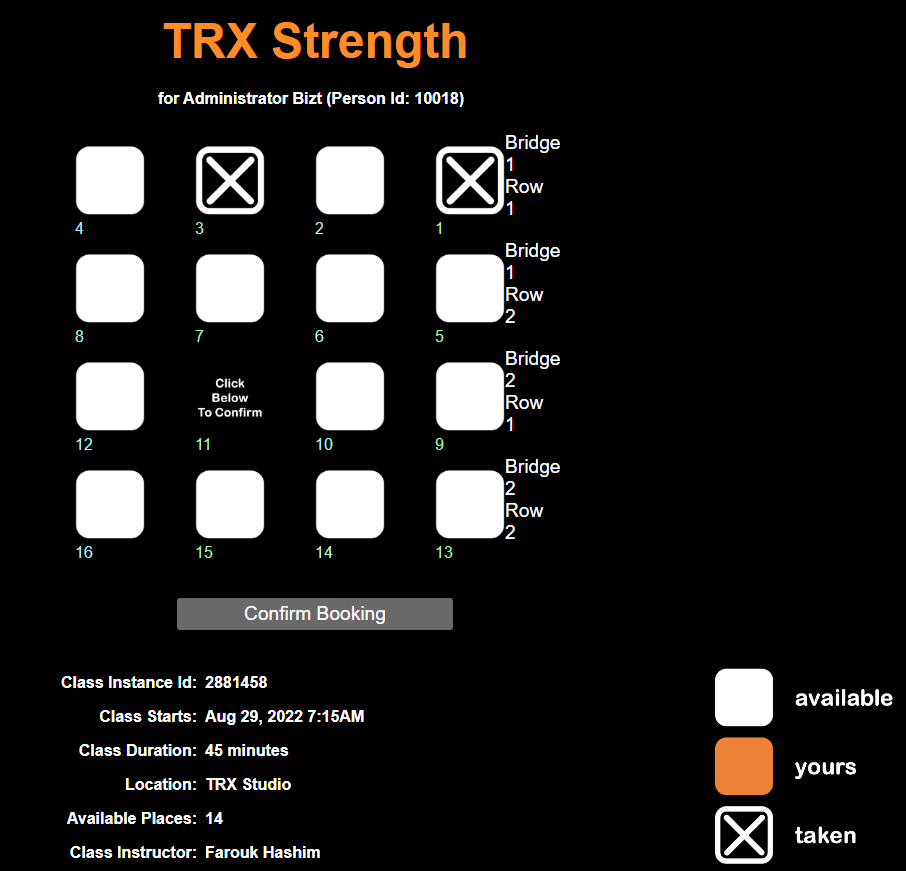 Columns and Rows confirmation