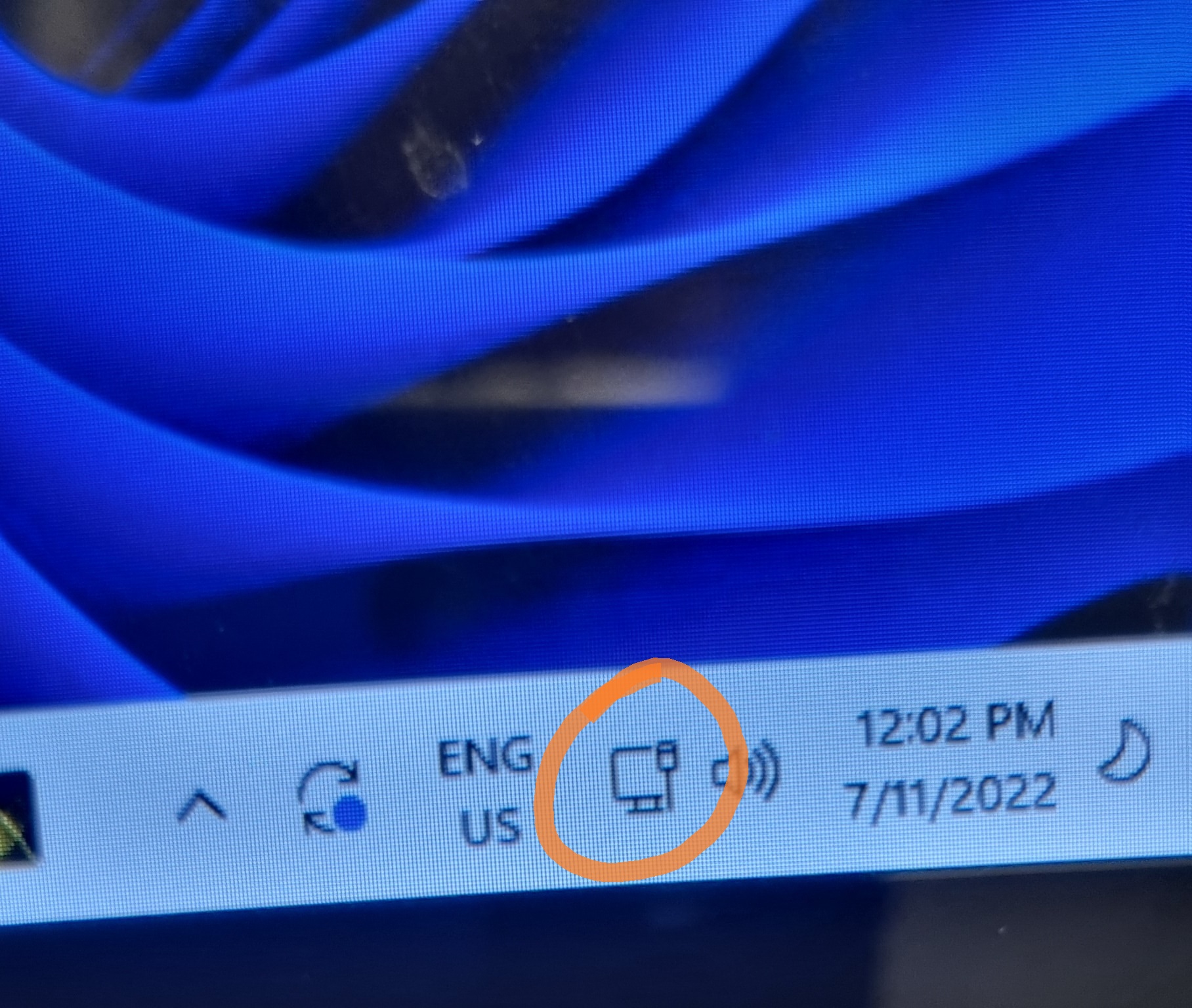 Icon shows network connectivity is ok