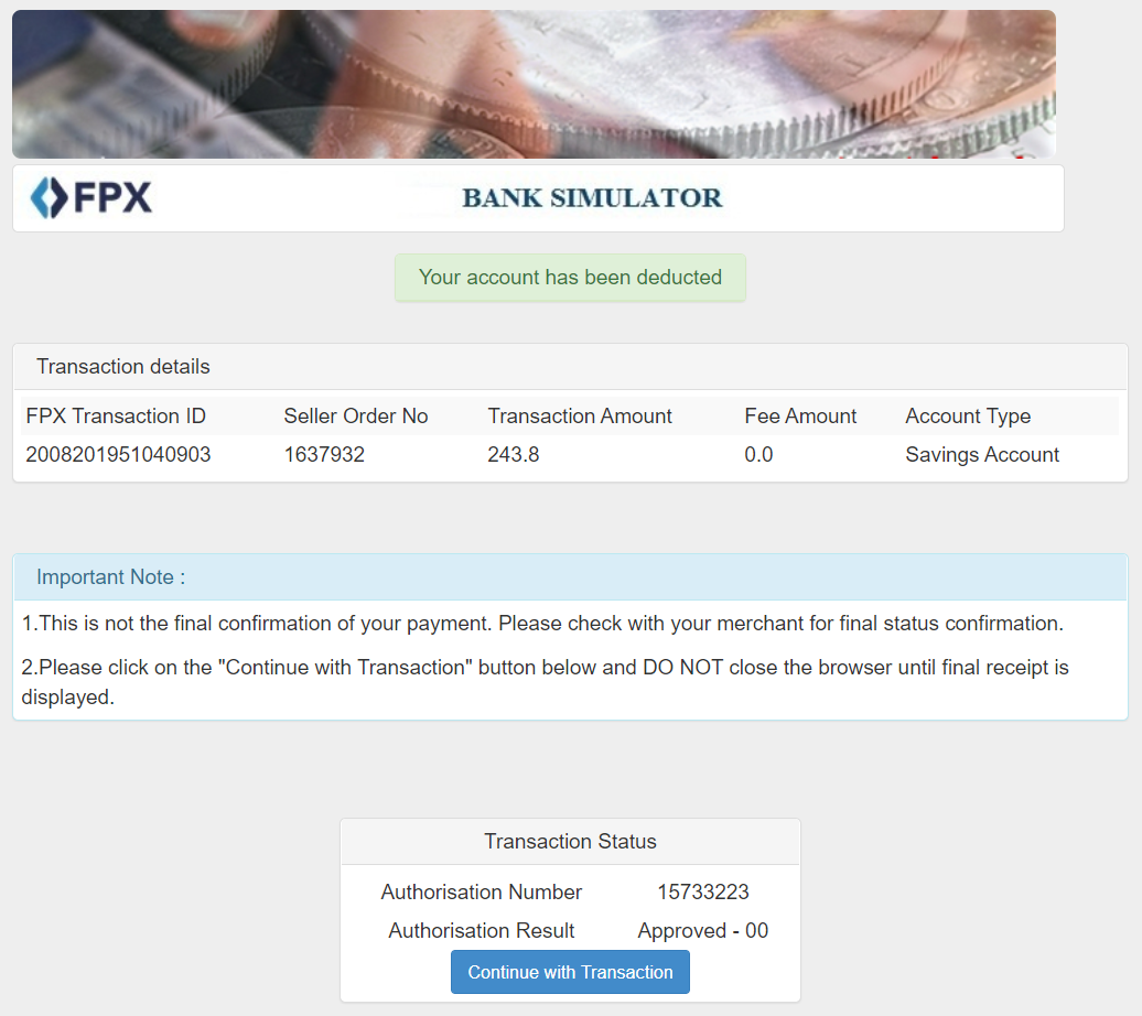 Exit online banking webpage