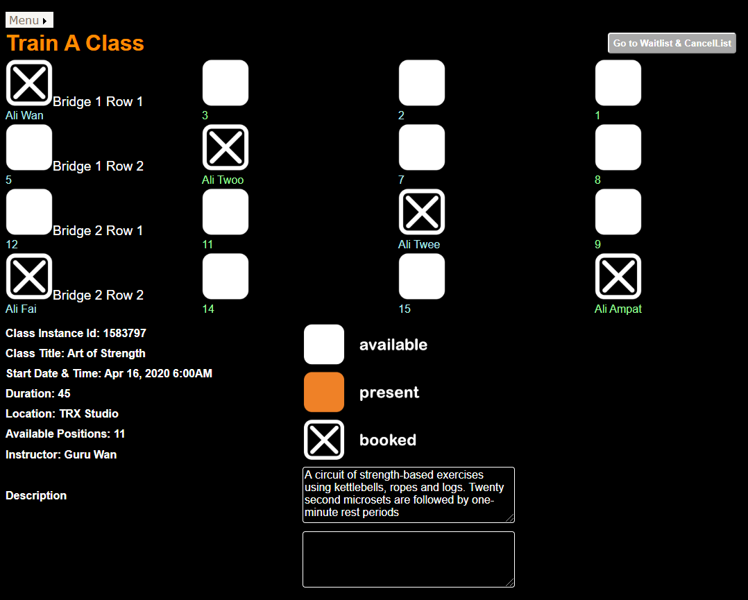 Class layout