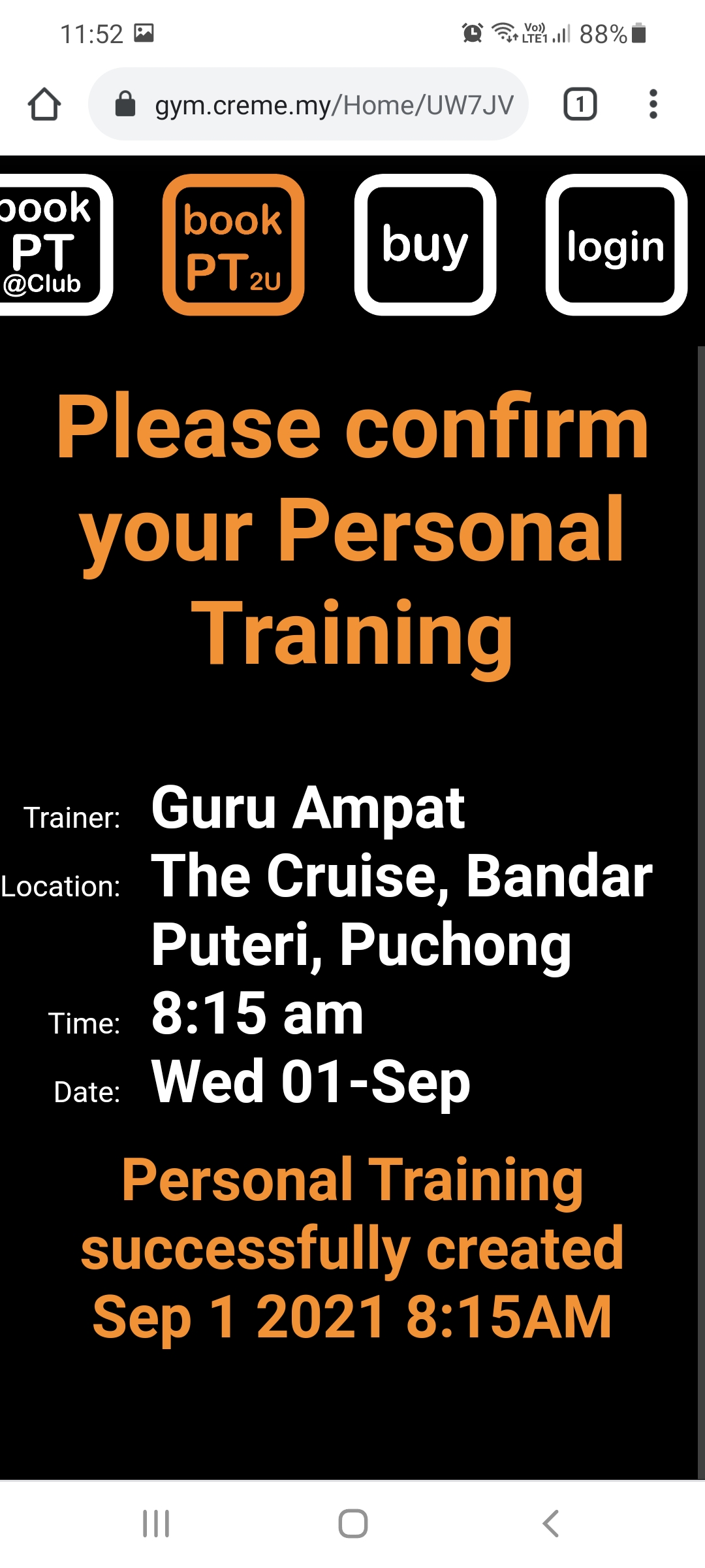 The user is asked to confirm the start time